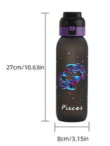 1 Sports Water Bottle, With 1 Random Flavor Pod, 33.81 Oz (Approx. 1000 Ml) Capacity, Compatible With 0 Sugar 0 Calorie Flavor Pods, Can Be Used As A Christmas Gift, Valentine's Day Gift, Or Birthday Gift. - Black - View 10