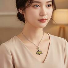 1 chiếc dây chuyền mặt dây chuyền dễ thương, làm từ hợp kim kẽm, kiểu dáng nhỏ giọt dầu, mặt dây chuyền hình trái tim sáng tạo, phụ kiện dây chuyền phổ biến, quà tặng năm mới, quà tặng ngày Valentine, quà tặng lễ Phục sinh [Kiểu ngẫu nhiên] - Nhiều màu - Xem 4