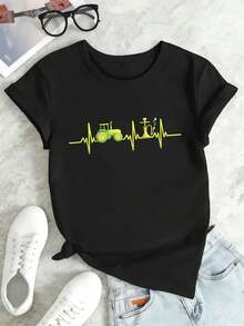 Women T-Shirts - Black - View 2