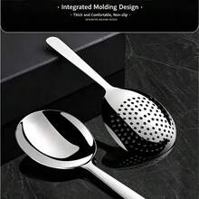 1pc 304 Stainless Steel Soup Ladle, Solid Round Head Deep Bowl Design, Long Smooth Handle, Rust-Resistant , Suitable For Hot Pot, Ramen, Stew, Porridge, Sauce, Soup And More, Dishwasher , Multi-Functional Kitchen Utensil, Suitable For Home Daily Cooking, Restaurant And Banquet Use - View 10
