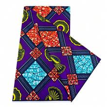 1 pieza 6 yardas de tela Batik africana, bloques de color audaces y brillantes, fuerte impacto visual, replicando la estética tradicional africana, rica en capas y llena de narración, para accesorios de tela, costura DIY, acolchado, artesanías - Tela batik - Ver 10