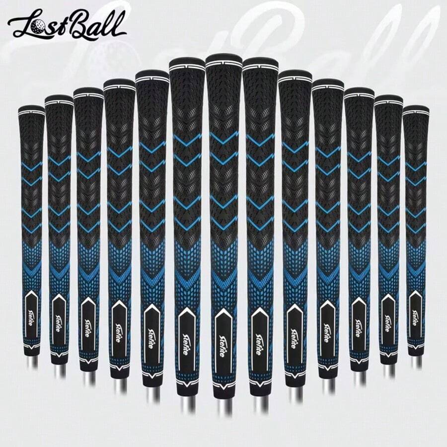 WUDAY High-Quality Anti-Slip Rubber Golf Club Grip, Suitable For Left And Right-Handed Players, Medium Size, Multi-Color Options, Comfortable Design For Right-Handed Swing, Suitable For All Skill Levels - Blue - View 1
