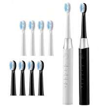 Hailicare 成人电动牙刷，5种模式，IPX7级防水，Type-C充电，续航长达60天，带定时器，便携易用，适合旅行/居家使用 - 查看 2