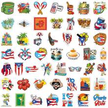 50pcs Puerto Rico Local Culture, Music, Food Cartoon Decorative Stickers For Water Bottles, Scrapbooking - View 4