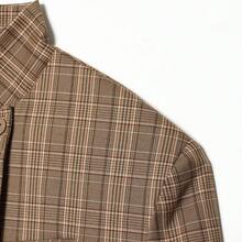 TF.MLN Chaqueta casual a cuadros para mujer, primavera/otoño - Caqui - Ver 9