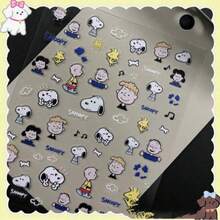 1 miếng dán trang trí tự làm hình Snoopy, hình hoạt hình dễ thương chống thấm nước, quà tặng phổ biến cho năm mới, ngày Valentine, lễ Phục sinh [Kiểu ngẫu nhiên] - Nhiều màu - Xem 9