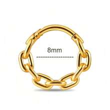 Khuyên mũi 16G bằng thép không gỉ 316L, khuyên xỏ lỗ mũi Daith, không gây dị ứng, mạ vàng 18K, trang sức xỏ khuyên cơ thể, khuyên mũi cho nữ. - xích - Xem 12