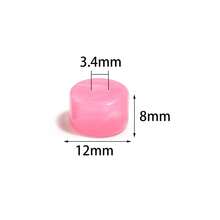 30 hạt/gói, hạt acrylic hình trụ ngắn 12*8mm, màu nhuộm tie-dye, hạt hai tông màu cổ điển thanh lịch, thích hợp làm đồ trang sức, vòng tay DIY, dây chuyền điện thoại, vòng cổ. - Sự khuếch tán của các hạt tròn - Xem 4