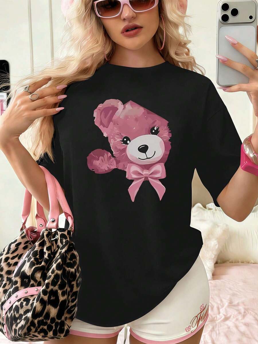 Women T-Shirts - Black - View 1