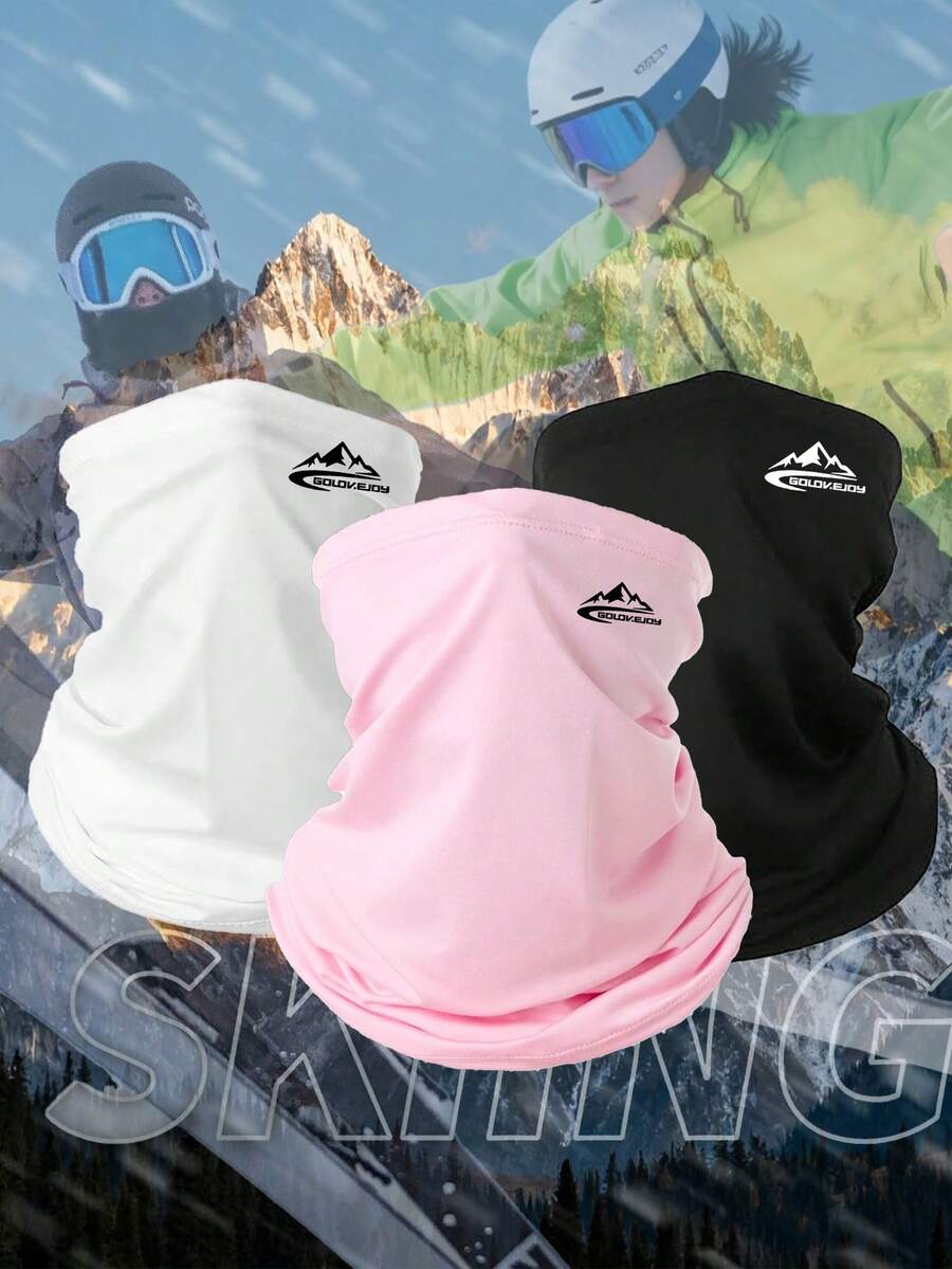 1/2pcs Unisex Solid Color Lightweight Sun Protection Face Mask, Breathable Headwear For Outdoor Activities Like Hiking, Climbing - F - View 1