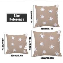 MEMNUN 4pcs Milk Tea Watercolor Graffiti Heart Star Print Pillow Case Covers, Polyester Fabric Single-Sided Printing, 17.7*17.7in(45*45cm)/19.69*19.69in(50*50cm)/15.75*15.75in(40*40cm), Suitable For Home Decor, Living Room Sofa Cushions, All Seasons, Gift - Multicolor - View 3