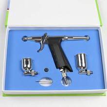 MAZHA Dụng cụ phun sơn, súng phun sơn airbrush, súng phun sơn nghệ thuật da, súng phun sơn ô tô, súng phun sơn hình xăm, súng phun sơn tường. - Bạc - Xem 7