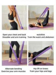 Modelo talla grande nuevo de 2026, regalo del Día del Trabajo, equipo de fitness de entrenamiento de fuerza de una sola pieza para Pilates, gimnasio, banda de resistencia elástica de látex, correas con asas, equipo de fitness para el hogar, cuerdas de tracción, set portátil de bandas de resistencia para fitness y yoga, adecuado para entrenamiento de piernas, sentadillas, glúteos y estiramiento - Multicolor - Ver 10