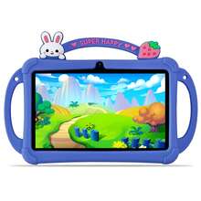 Kids Tablet 7 Inch Android 13/ Unisoc 7731E 4-Core/2GB RAM + 32GB ROM/ 802.11b WIFI 2.4G/1280x600px IPS Resolution Screen / Dual Camera 0.3MP+2.0MP/Parent Control/Pre-Installed APPs/Learning Educational Tablet With Case - 藍色 - 查看 2