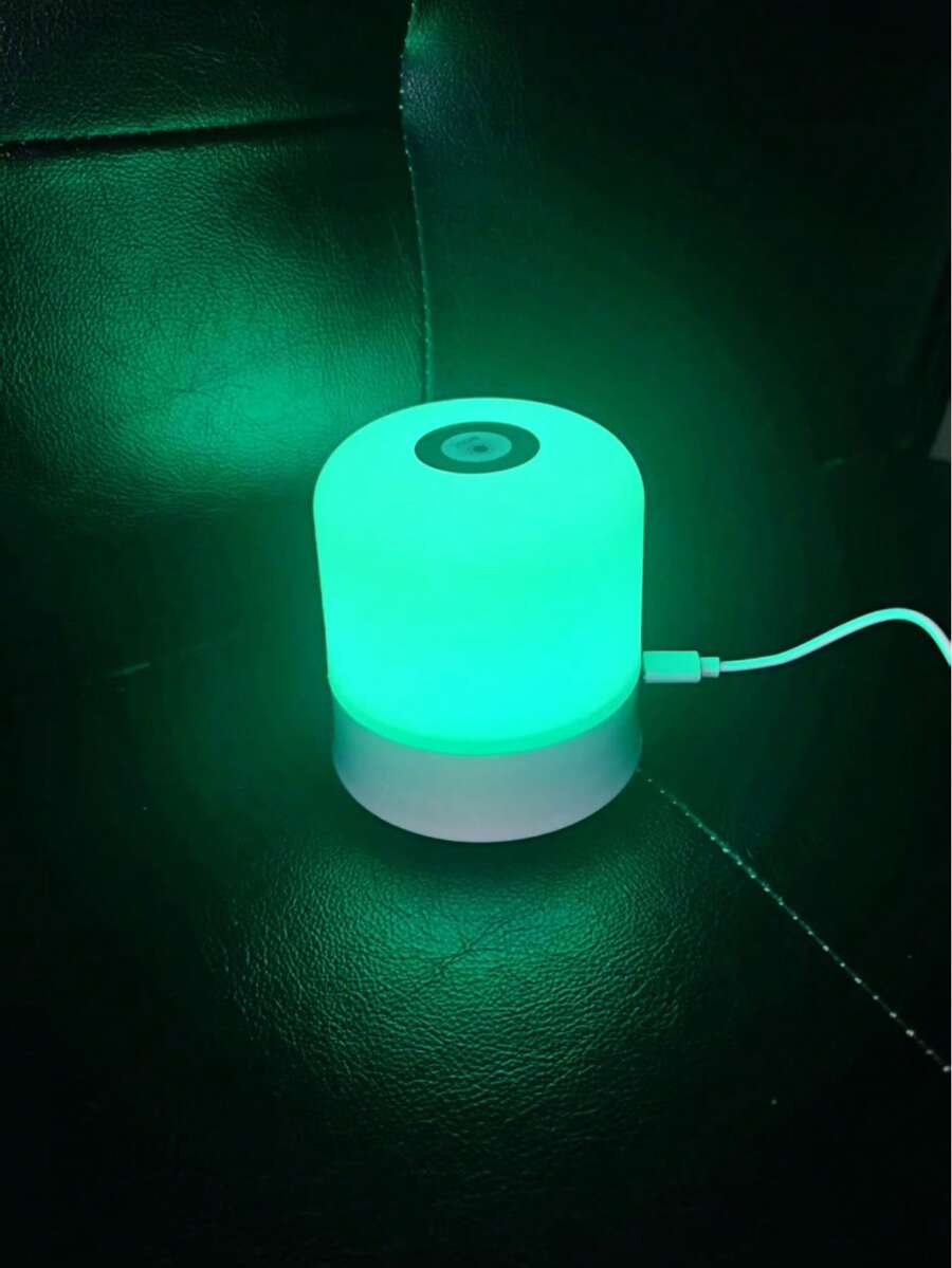 1pc 7-Color Night Light, USB Powered Touch Bedside Lamp For Bedroom, Nursery, And Adult Room Decor, Gift - Multicolor - View 1