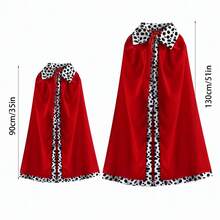 Bộ trang phục vua, bao gồm áo choàng đỏ, xanh dương, tím, vương miện và quyền trượng vàng, áo choàng hoàng tử, trang phục Halloween, cosplay. - Nhiều màu - Xem 5