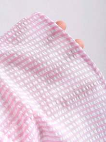 Sweetro Set de 2 piezas: Pantalones rectos con cordones y rayas, estilo callejero para mujer, verano - Rosa - Ver 5