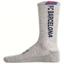 FC Barcelona Chaussettes Unisex, Lot de 7 – Chaussettes de tennis, logo lettrage, mélange de coton, unies - Multicolore - Voir 3