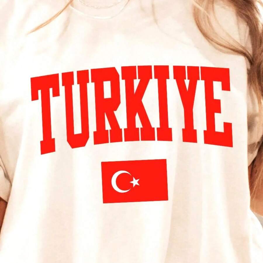 Camiseta de la Copa Mundial de Turquía 2026, Camiseta de Fanático del Fútbol Turco, Camiseta del Equipo Nacional de Fútbol - Blanco (solo estilos en blanco y negro) - Ver 1