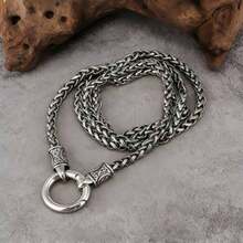 1pc Stainless Steel Dragon Bone Necklace, New Item, Suitable For Daily Wear And Gift Giving - One Size - View 2