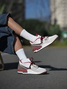 Nike Jordan Legacy 312 男款籃球鞋 時尚百搭舒適貼合防滑耐磨低筒復古米紅色 IQ9783-121 - 米紅色 - 查看 2