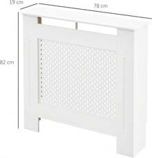Wooden Radiator Cover Heating Cabinet Modern Home Furniture Grill Style White Painted (Small) - Small - 查看 6