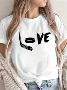 Camiseta de manga corta ligera y resistente, diseñada para entusiastas del hockey sobre hielo, perfecta para el hogar, cafeterías o actividades de ocio al aire libre. - Blanco - Ver 11