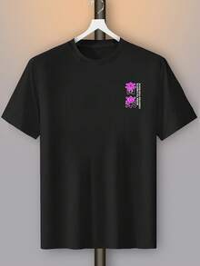 Camiseta Casual Deportiva para Hombre Tokyo Diva con Estampado de su Hermosa Voz y Rostro - Negro - Ver 3
