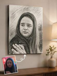 1 pieza Lienzo personalizable para marco de fotos, personaliza con tus fotos, recuerdos preciosos y momentos queridos, regalo perfecto para amigos y familiares, decoración del hogar ideal. Esta obra de arte de lienzo personalizada es resistente al agua, adecuada para bodas, Día de la Madre, cumpleaños, graduaciones, inauguración de la casa y talla grande, para preservar recuerdos - Multicolor - Ver 3
