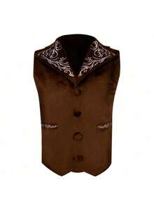 Cosplay Clothing - Brown G24 Embroidered Vest - View 1