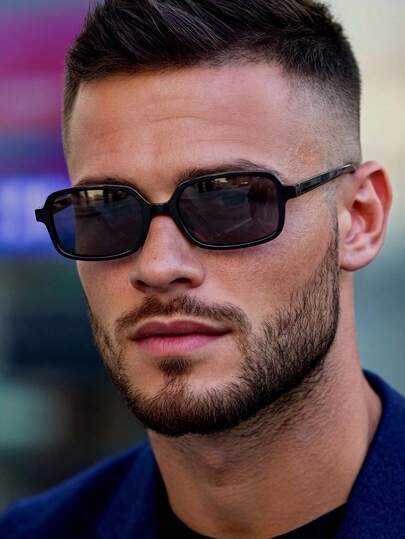 1 Pair Men's Solid Color Minimalist Small Frame Casual Streetwear, Travel, Fashion Fashion Glasses
