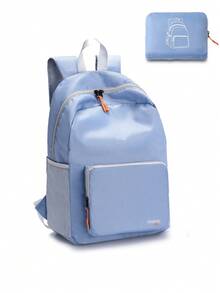 1pc Foldable Super-Light Portable Storage Bag Waterproof Backpack For Travel, Outdoor And Sports Travel Bag Camping, Holiday Essential, Camping, Hiking Bag Nylon Outdoor Backpack Multi-Pocket Lightweight Travel Bag; Large Capacity Minimalist Student Backpack Back-To-School Essentials Gifts For Students - Multicolor - View 9