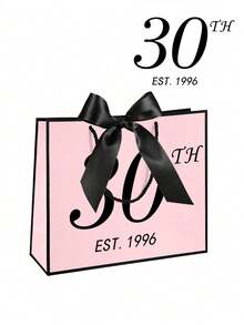 18/30/40/50/60/70° Compleanno Regalo di Anniversario Eleganti Borse di Carta Nere & Oro, Adatte per Uomini & Donne, Borse di Carta per Regali di Festa di Anniversario, Decorazione, Borse di Carta per Confezioni Regalo - Multicolore 7 - Visualizzare 17