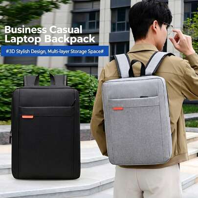 Mochila para Laptop Casual para Negócios, Mochila Durável de Grande Capacidade com Vários Compartimentos, Pasta Executiva para Homens para o Trabalho, Bolsa Escolar para Estudantes, Mochila de Viagem