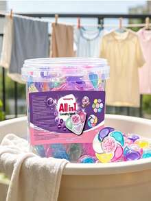 1.2L 6-In-1 Cleaning Laundry Gel Beads - Stain Remover And Long-Lasting Fragrance, Suitable For All Fabrics And Washing Machines In A Soluble Laundry Box - 1200ML - View 6