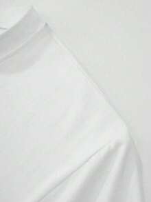 Men Cotton Solid Drop Shoulder Plain T Shirt - White - View 3