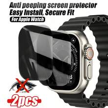 2pcs Anti-Peeping Watch Screen Protector - Soft Film Material As Physical Isolation Layer, Reducing The Risk Of Dust And Fine Particles Directly Contacting The Watch Glass. Suitable For Scenarios Such As Office, Library, And Daily Social Occasions. Installation Must Be Completed By The User Themselves In Three Steps: Positioning, Adhering, And Air Removal. - Black - View 16