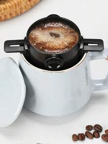 1pc Reusable Stainless Steel Pour Over Coffee Filter, Paperless Drip Coffee Brewer, Portable Foldable With Handle, Suitable For Outdoor Camping And Home Office Daily Use - View 5