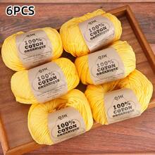 QJH Bộ 6 cuộn len chất lượng cao, mềm mại và ấm áp, bộ len tự đan, thích hợp cho mọi dự án thủ công móc và đan, tự đan áo len, mũ, khăn quàng cổ, khăn choàng. - Bộ sợi bông - Xem 23
