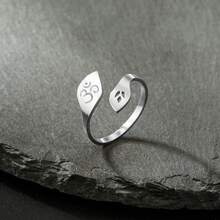 An Elegant And Classic Stainless Steel OM Adjustable Open-Ring, A Beautiful Jewelry Gift Suitable For Both Men And Women. - OM Series - View 6