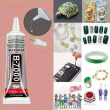Adhesivo transparente y suave B7000 para hacer y reparar joyas DIY, para diademas, broches, montaje de joyas, joyas de diamantes, aretes, colgantes, agente de unión fuerte para manualidades DIY - transparente - Ver 10
