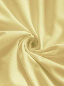 asimétrica con hombro descubierto de color amarillo pálido, adecuada para vacaciones de verano - Amarillo - Ver 6