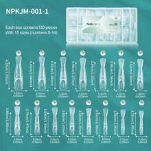 nailpop Molde de uñas de espacio negativo de 2 capas, el diseño en capas puede incrustar decoraciones, flores secas, diamante de imitación, surco de conformación francesa autónomo, fácil de usar, amigable para principiantes para un efecto de manicura profesional - transparente - Ver 7