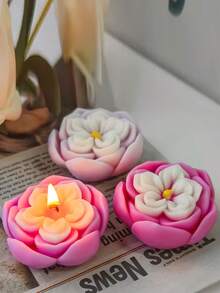 1 khuôn silicon hình hoa 3D mới, khuôn làm nến thơm thủ công DIY, khuôn khuếch tán hương thơm bằng thạch cao. - A-trắng - Xem 7