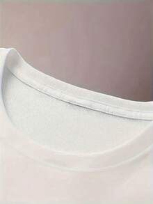 Nueva Camiseta de Verano para Hombre, Casual, a la Moda, de Manga Corta, Estampada, Microelástica, de Cuello Redondo, Cómoda y Transpirable - Blanco - Ver 4