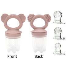 3pcs Baby Fruit & Vegetable Teething Pacifiers, Feeding Chew Toys, Infant Chewing Teether, Bear Shaped Teething Massager, Unisex Design For Baby Boys And Girls, Juice And Breastmilk Feeding Bottle - Multicolor - View 13