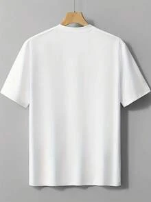 T-shirt da uomo con stampa della bandiera americana, girocollo a maniche corte, in tessuto a maglia casual per tutti i giorni e il fine settimana, vestibilità regolare, estiva, 170 g/m² - JT6219 - Bianco - Visualizzare 2