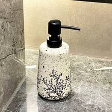Elegant Minimalist Ceramic Liquid Soap Dispenser, White Soap Pump Bottle, Refillable Lotion/Shower Gel/Hand Wash Container, Bathroom/Rental Home Durable Ceramic Pump Bottle, Cosmetic Refillable Dispenser - 1pc White - View 11