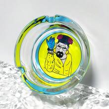 3.34英吋時尚創意玻璃煙灰缸,裝飾配件禮物送朋友,居家裝飾 - 創意圖案 - 查看 5
