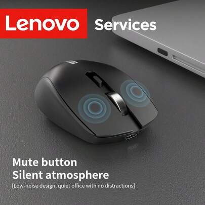 Lenovo 联想N220无线鼠标，办公专用，USB稳定传输，静音按键，轻巧便携，适合办公和游戏使用。